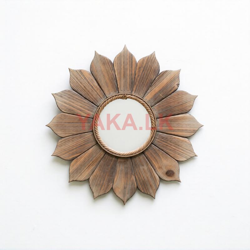 Wooden Sunflower Mirror