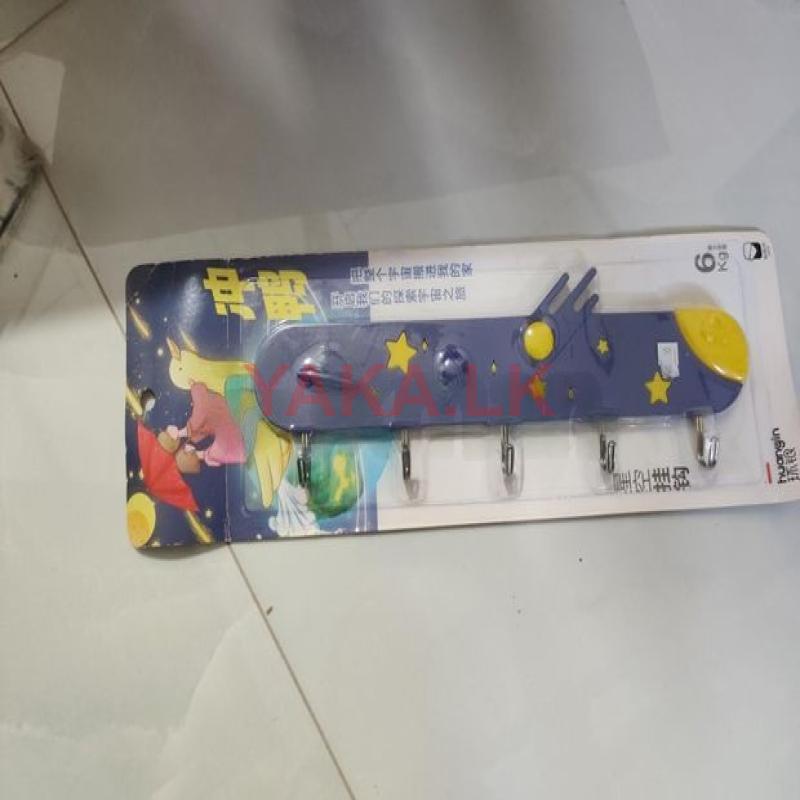 Kids’ Space-Themed Wall Hook Rack – Self-Adhesive