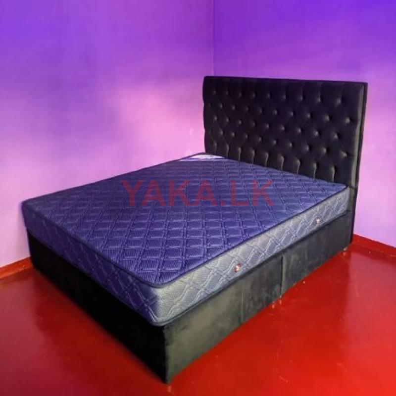 New 6*5 Ft 72*60 Black luxury cushion devin Bed And Spring Mattresses .